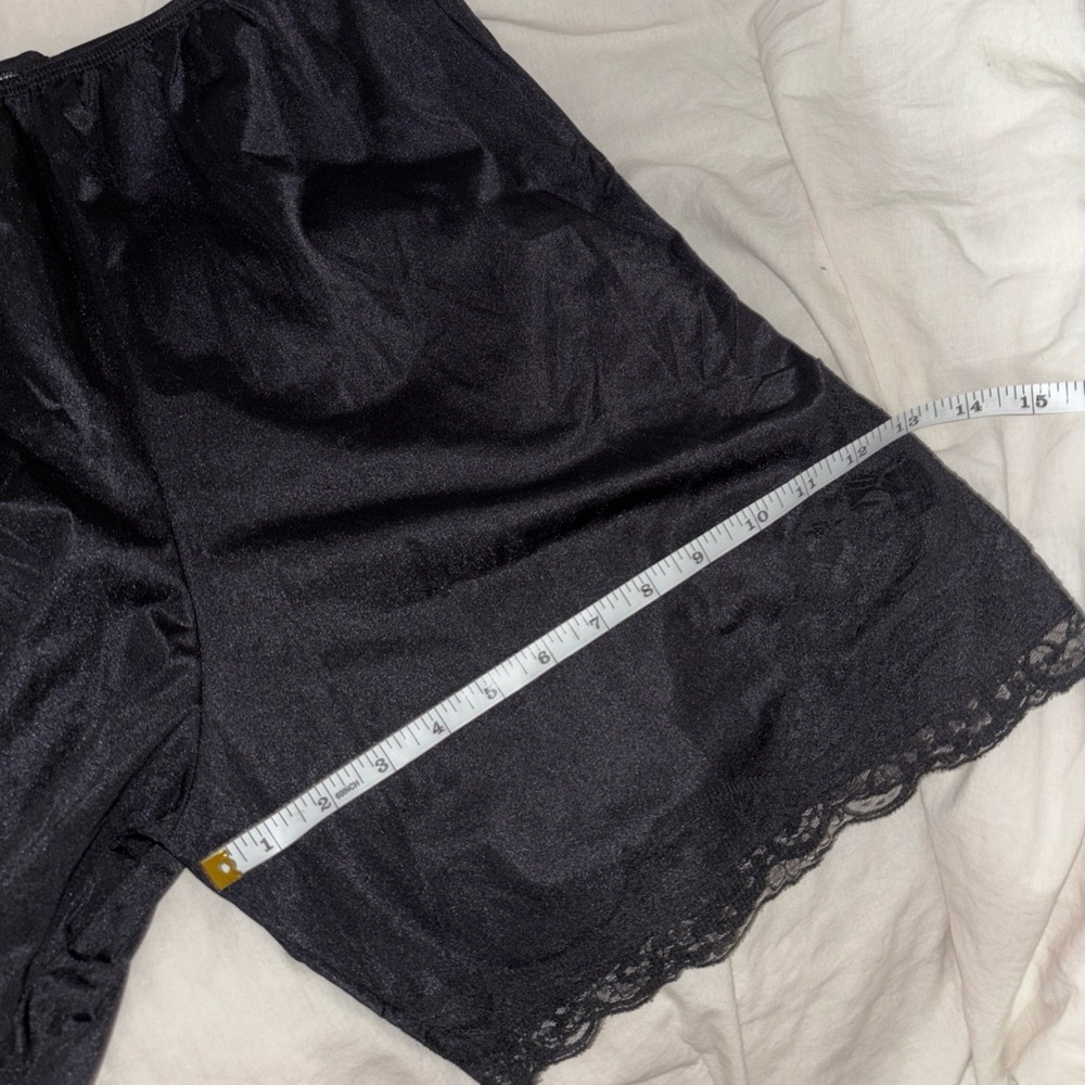 Rachel Black Lace-Trim Shorts